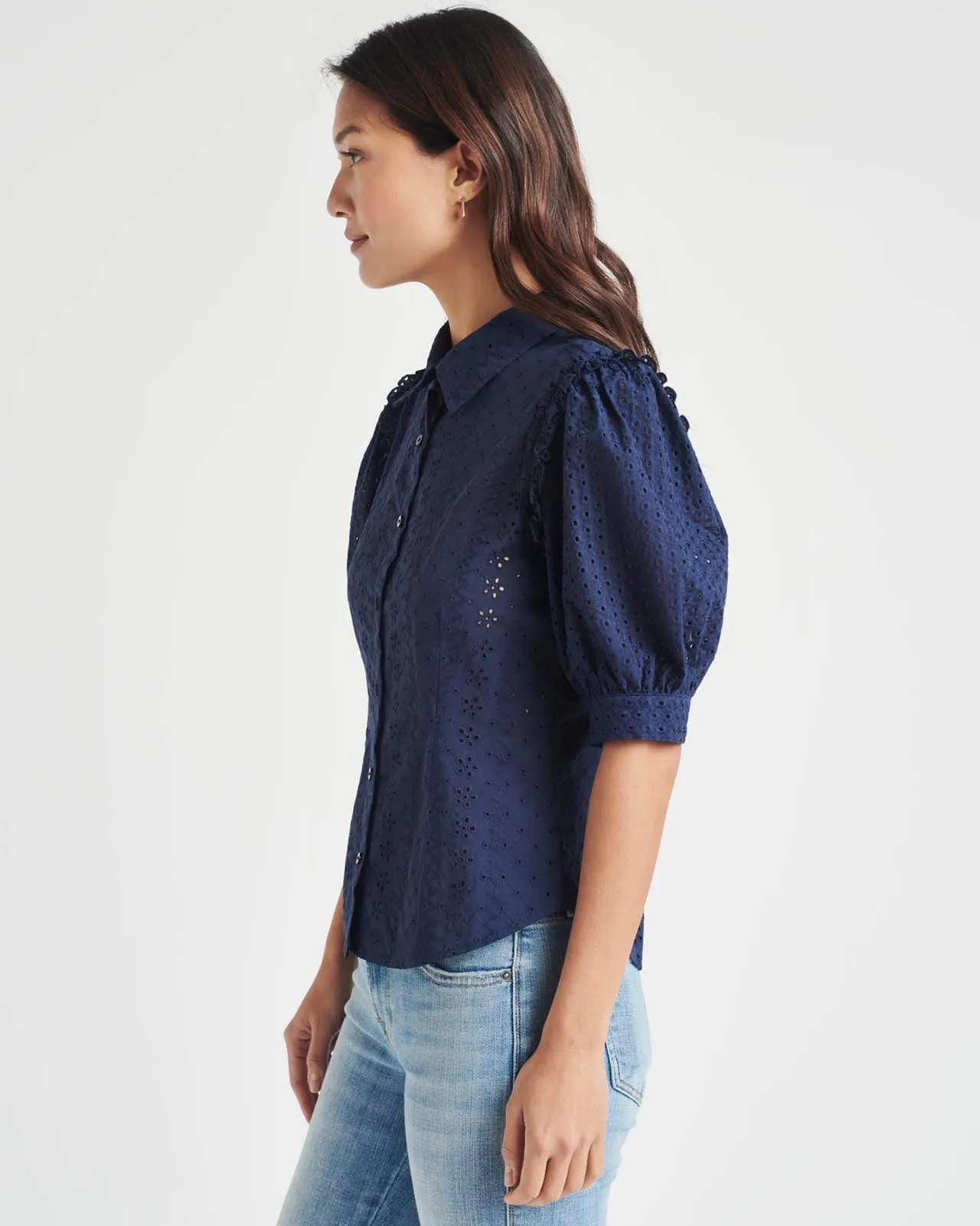 Splendid x Cella Jane Eyelet Button Down sold by Splendid product image thumbnail 3