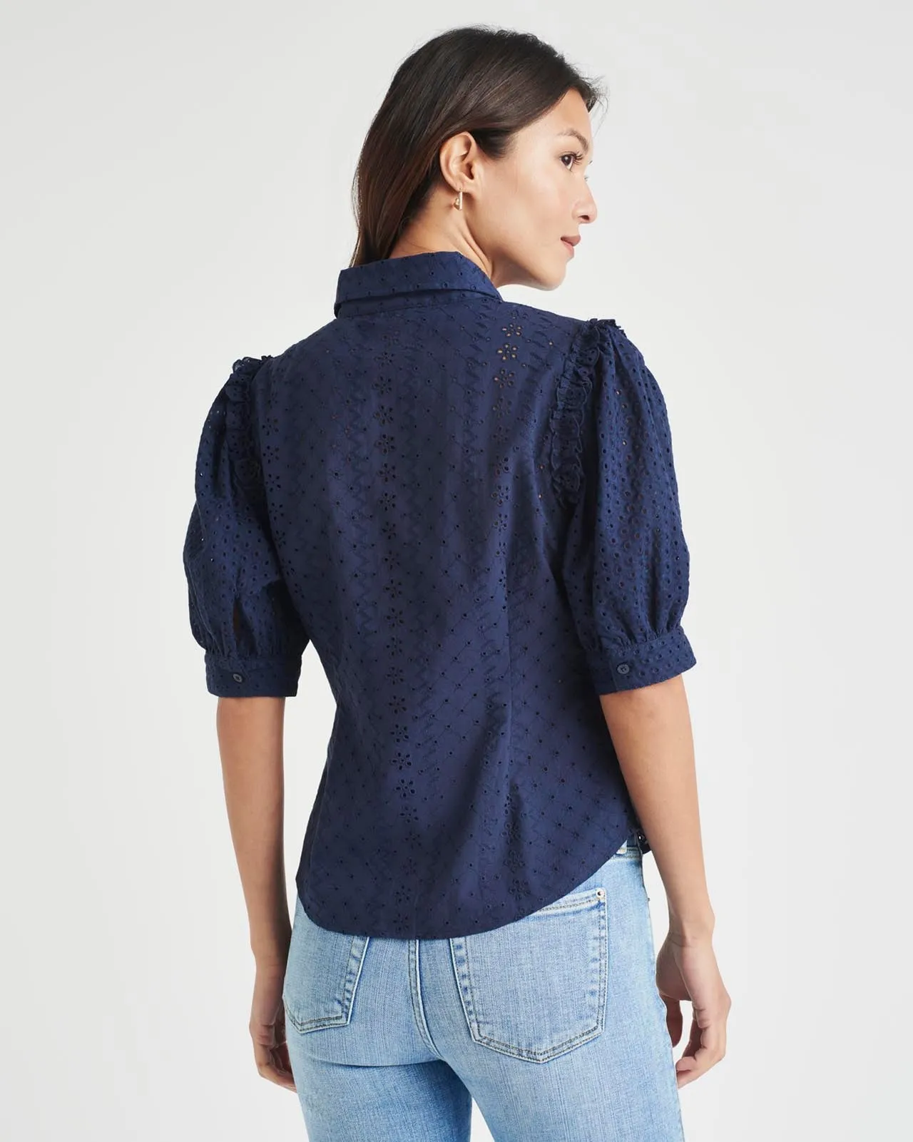 Splendid x Cella Jane Eyelet Button Down sold by Splendid product image thumbnail 4