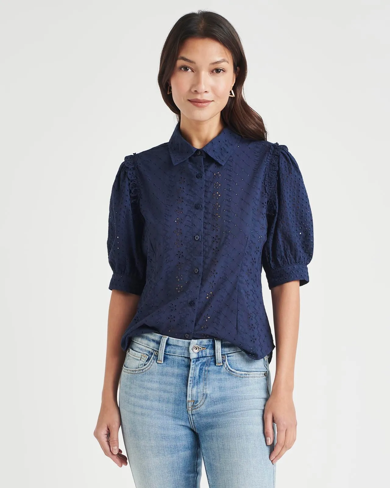 Splendid x Cella Jane Eyelet Button Down sold by Splendid product image thumbnail 5