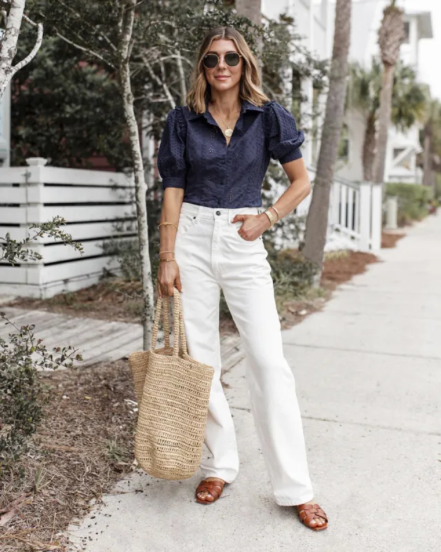 Splendid x Cella Jane Eyelet Button Down sold by Splendid