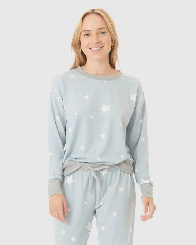 French Terry Long Sleeve PJ Set sold by Splendid