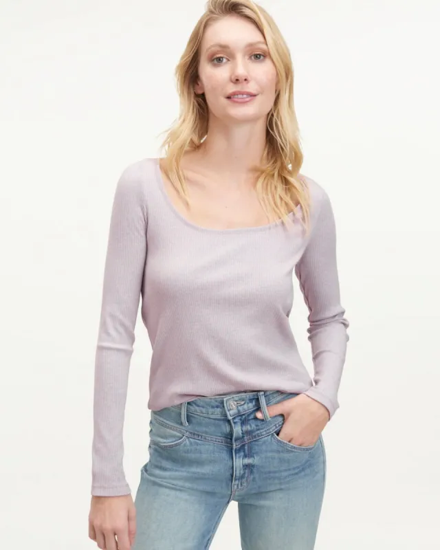 Botanical Dyed Rib Long Sleeve Layering Tee sold by Splendid