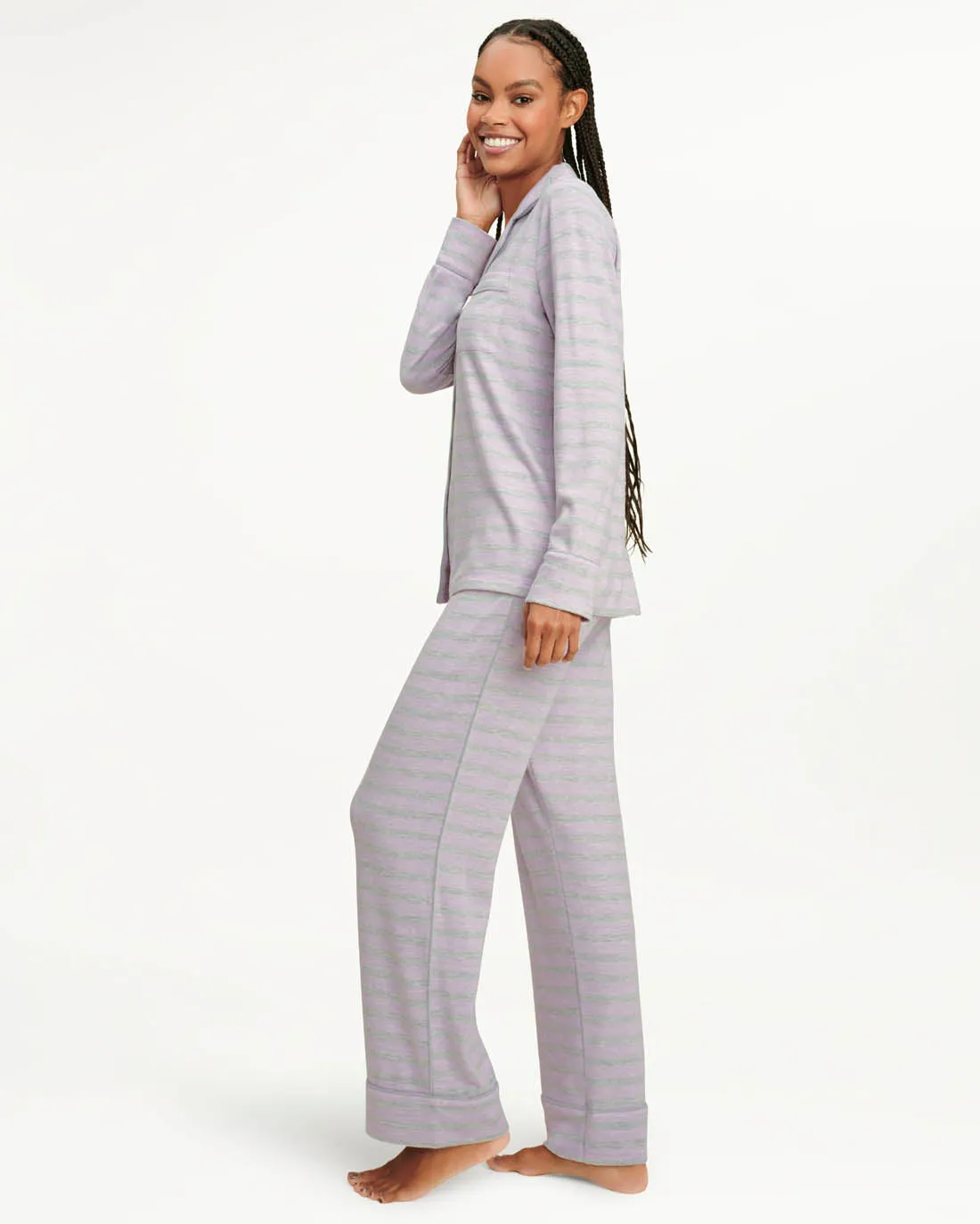 Pillow Soft Long Sleeve PJ Set in Lavender sold by Splendid product image thumbnail 3