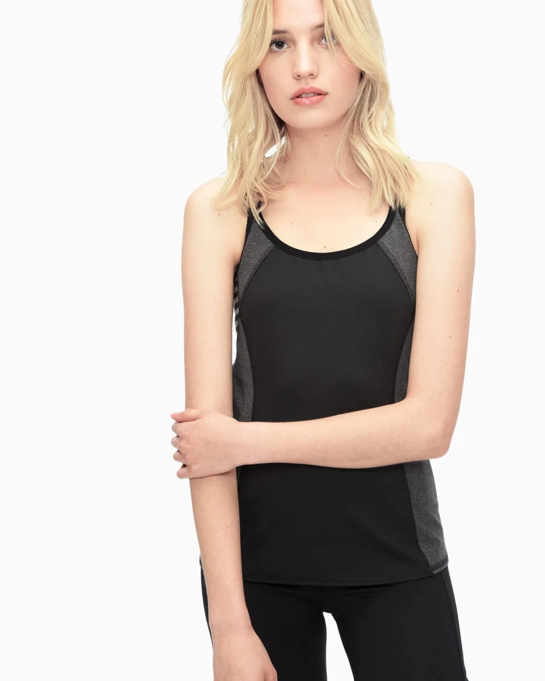 Yoga Stripe Blocked Studio Tank sold by Splendid product image thumbnail 4