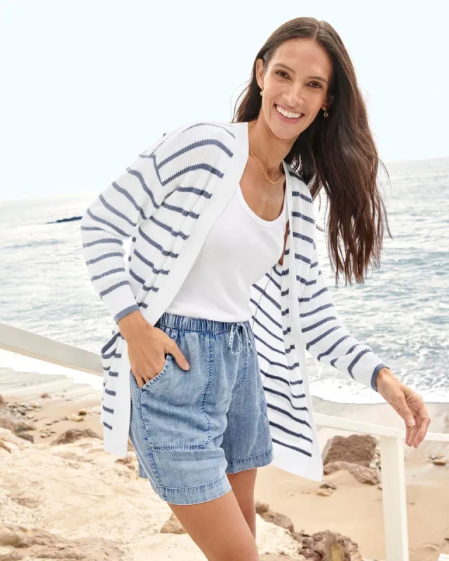 Cashblend Luna Stripe Cardigan made by Splendid