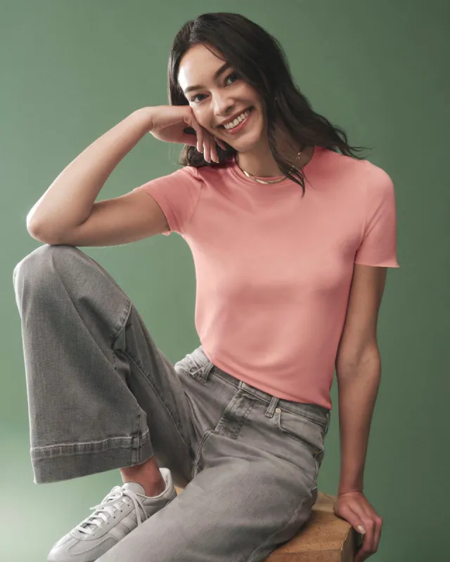 Bamboo Short Sleeve Tee sold by Splendid