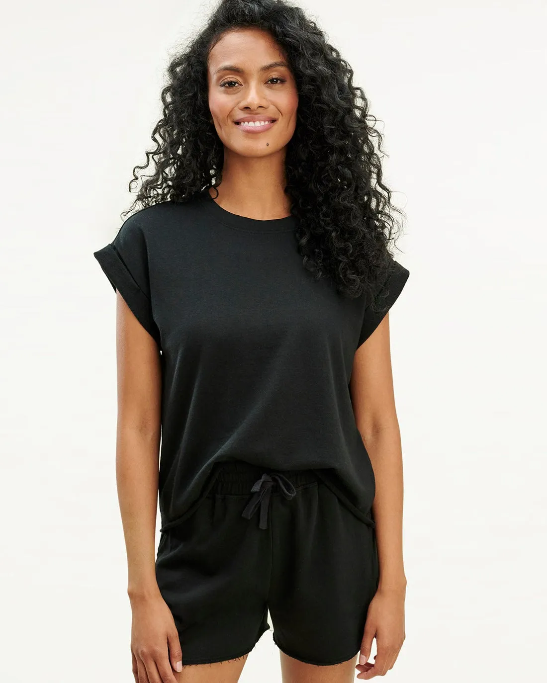 French Terry Short Sleeve Sweatshirt sold by Splendid