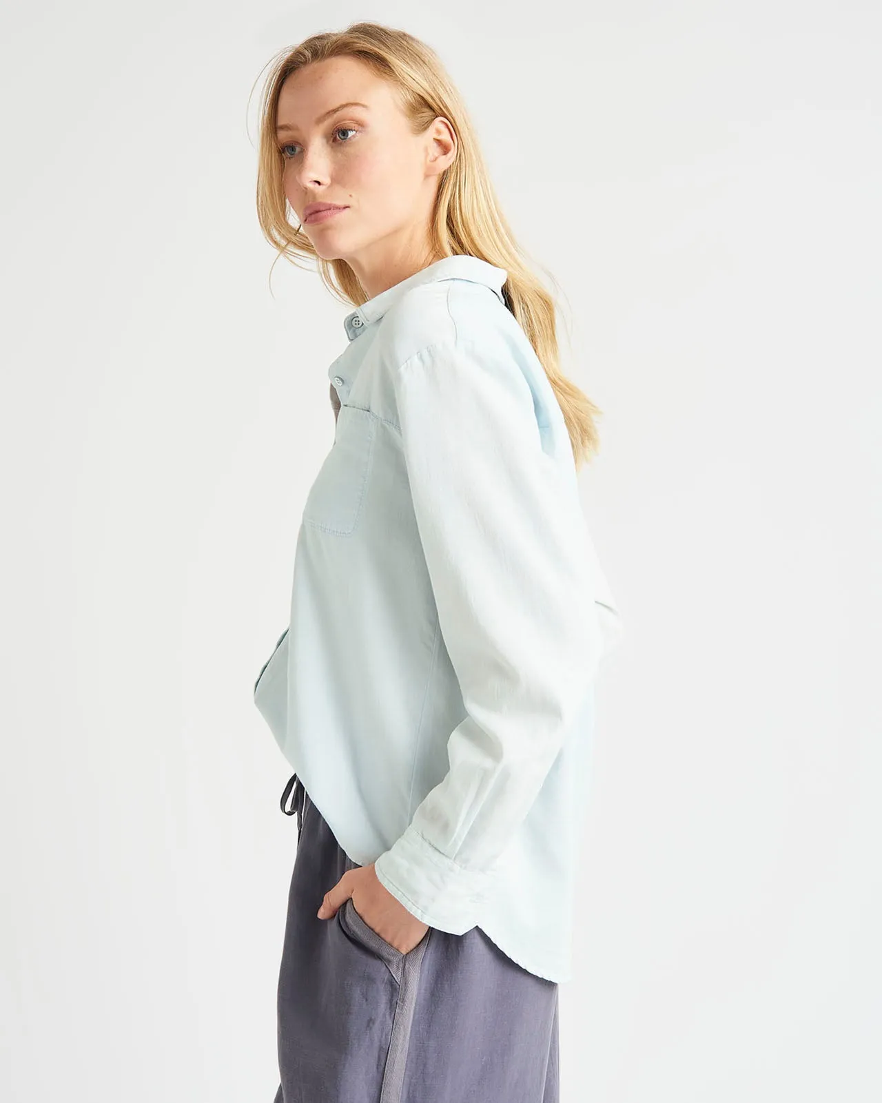 Evans Chambray Button Up Shirt sold by Splendid product image thumbnail 3