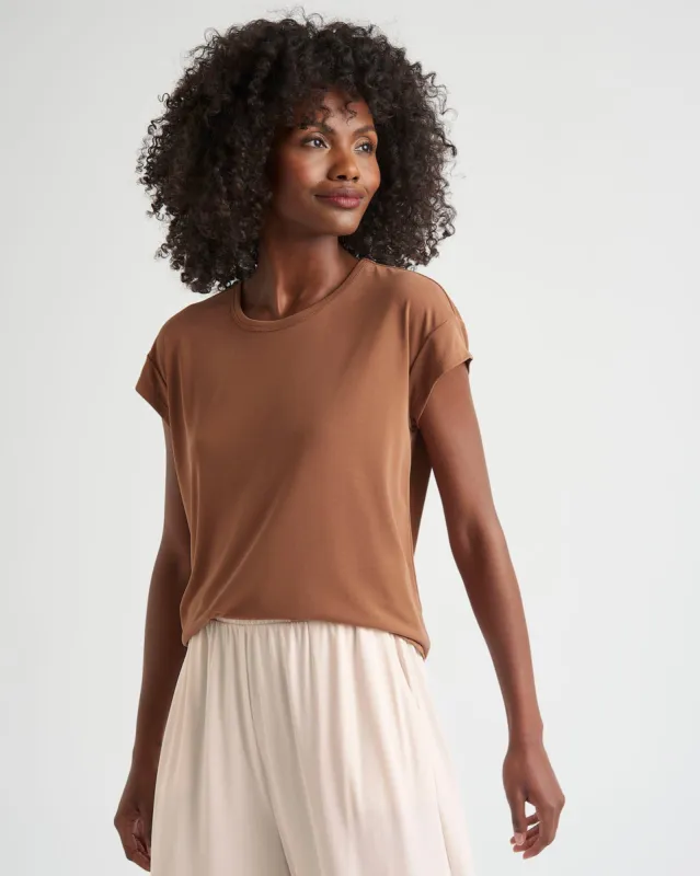 Arlo Sandwash Jersey Crewneck Tee sold by Splendid