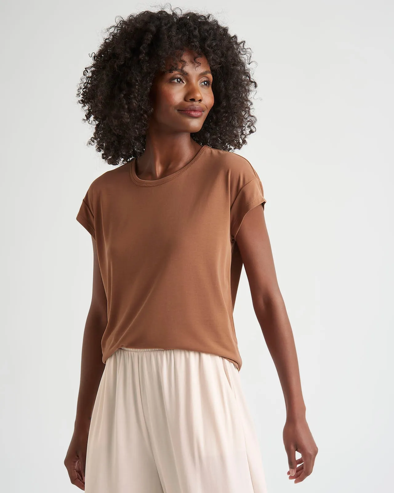 Arlo Sandwash Jersey Crewneck Tee sold by Splendid