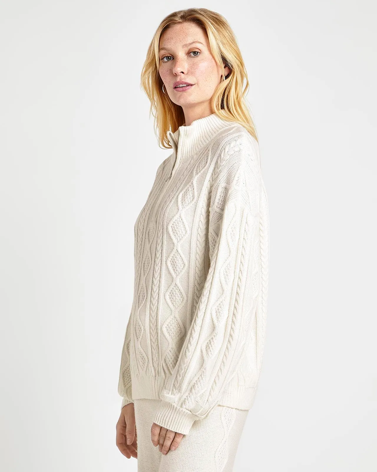 Dakota Cable Half Zip Sweater sold by Splendid product image thumbnail 5