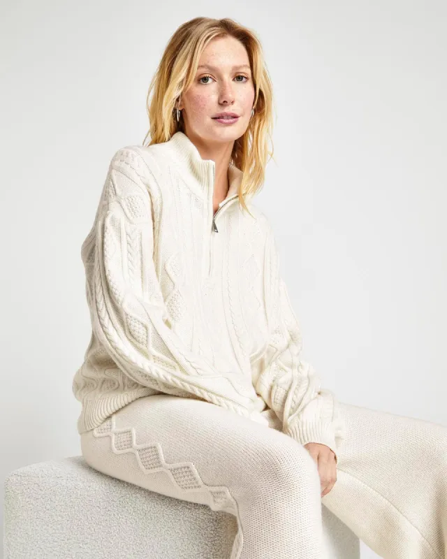 Dakota Cable Half Zip Sweater sold by Splendid