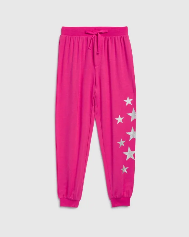 Girls Supersoft Glitter Stars Jogger sold by Splendid