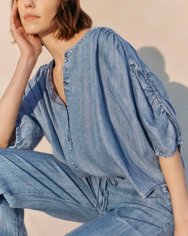 Fiorella Indigo Blouse sold by Splendid