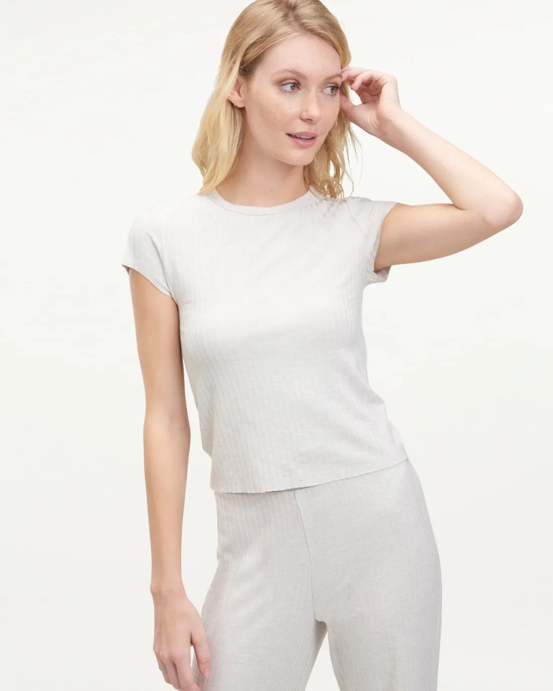 Gigi Rib Short Sleeve Tee sold by Splendid product image thumbnail 5