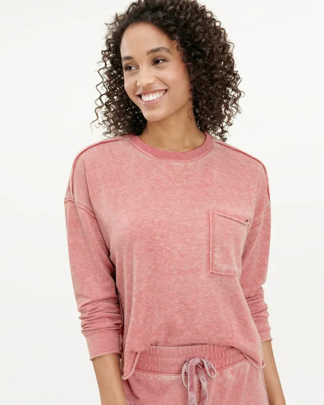 Eco Terry Burnout Pullover sold by Splendid