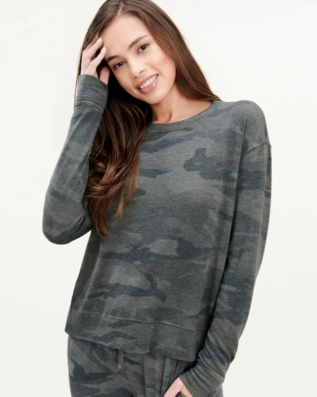Supersoft Camo Pullover sold by Splendid