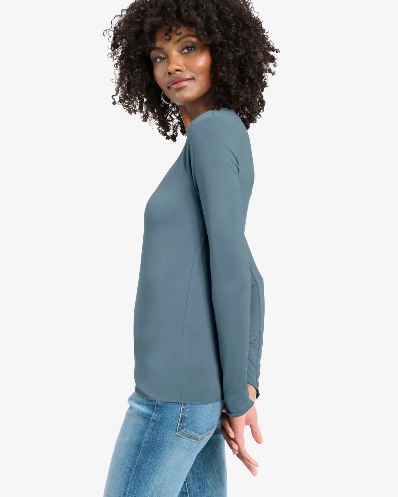 Bamboo Jersey Long Sleeve Tee sold by Splendid product image thumbnail 3