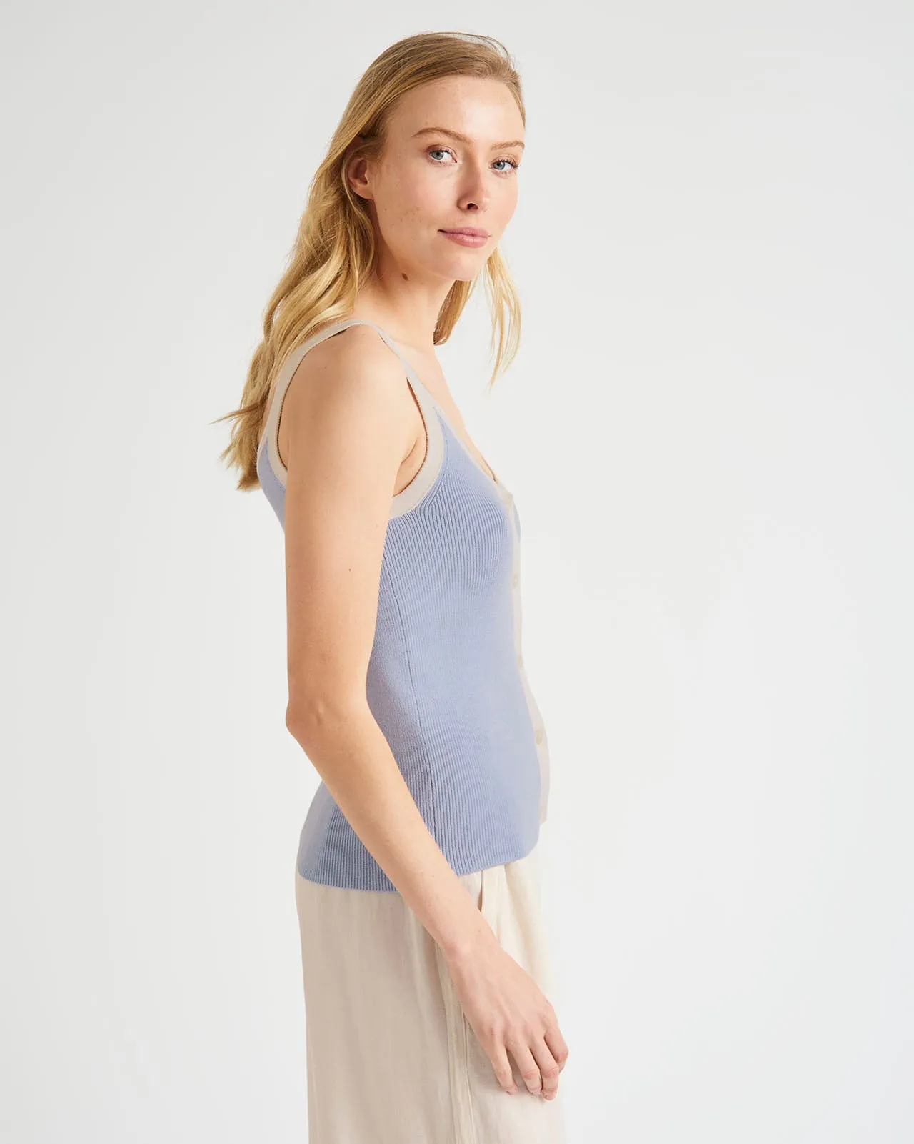 Nevin Contrast Sweater Tank sold by Splendid product image thumbnail 3