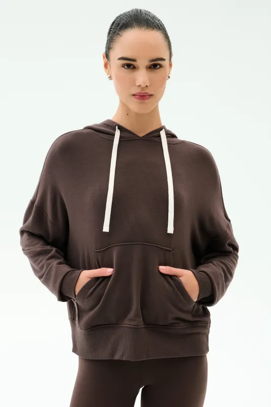 Joey Long Sleeve Hoodie - Dark Chocolate sold by Splits59