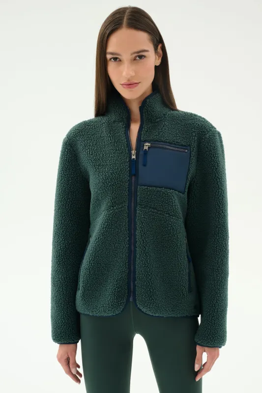 Harris Sherpa Jacket - Military/Indigo sold by Splits59