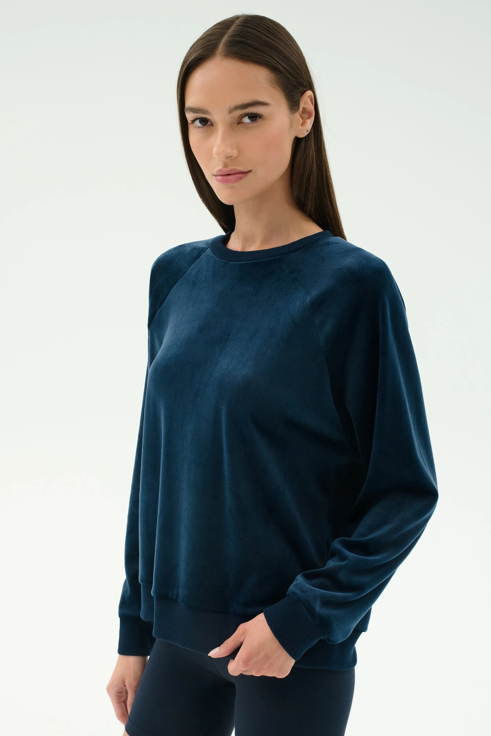 Joy Velour Crewneck - Indigo sold by Splits59 product image thumbnail 2