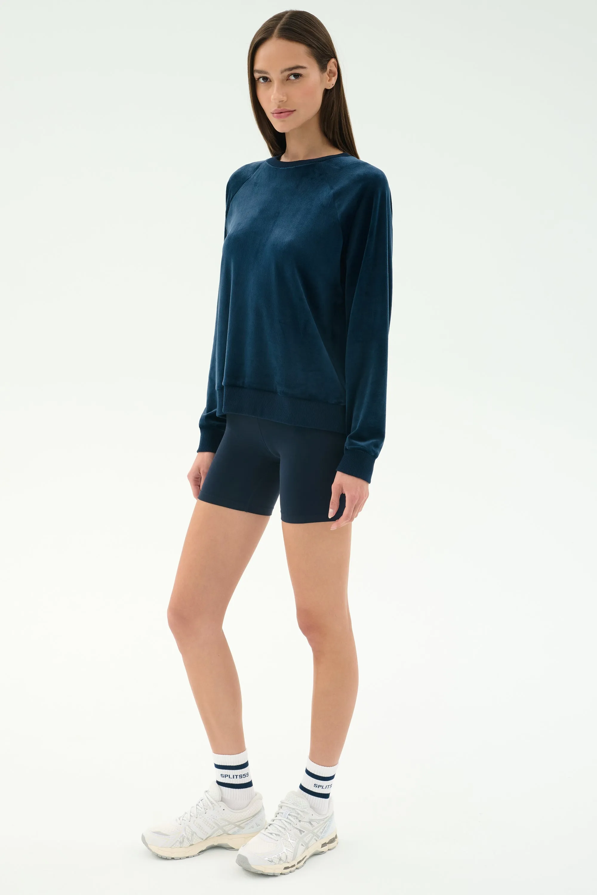 Joy Velour Crewneck - Indigo sold by Splits59 product image thumbnail 5