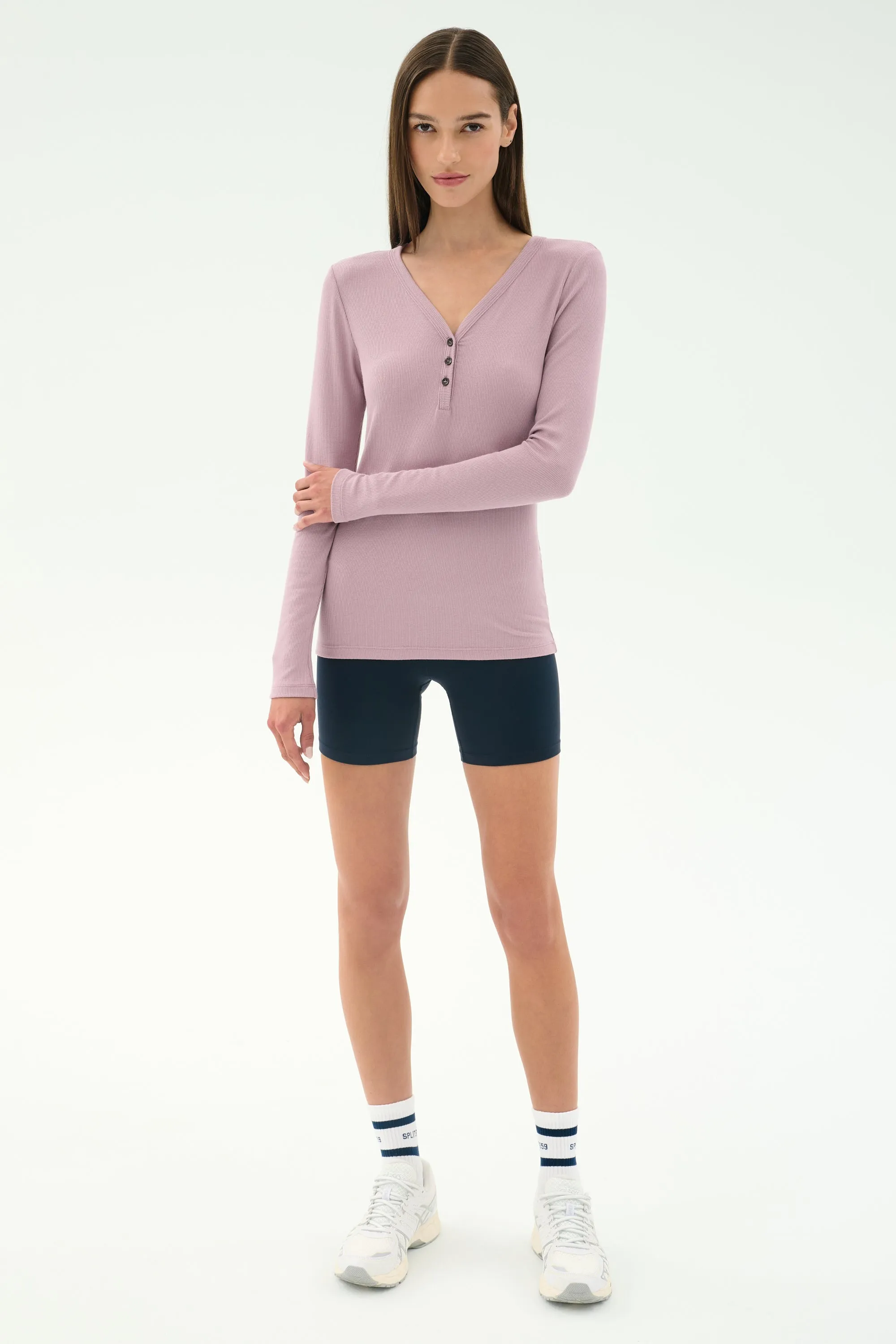 Louise Rib Henley - Blush sold by Splits59 product image thumbnail 4
