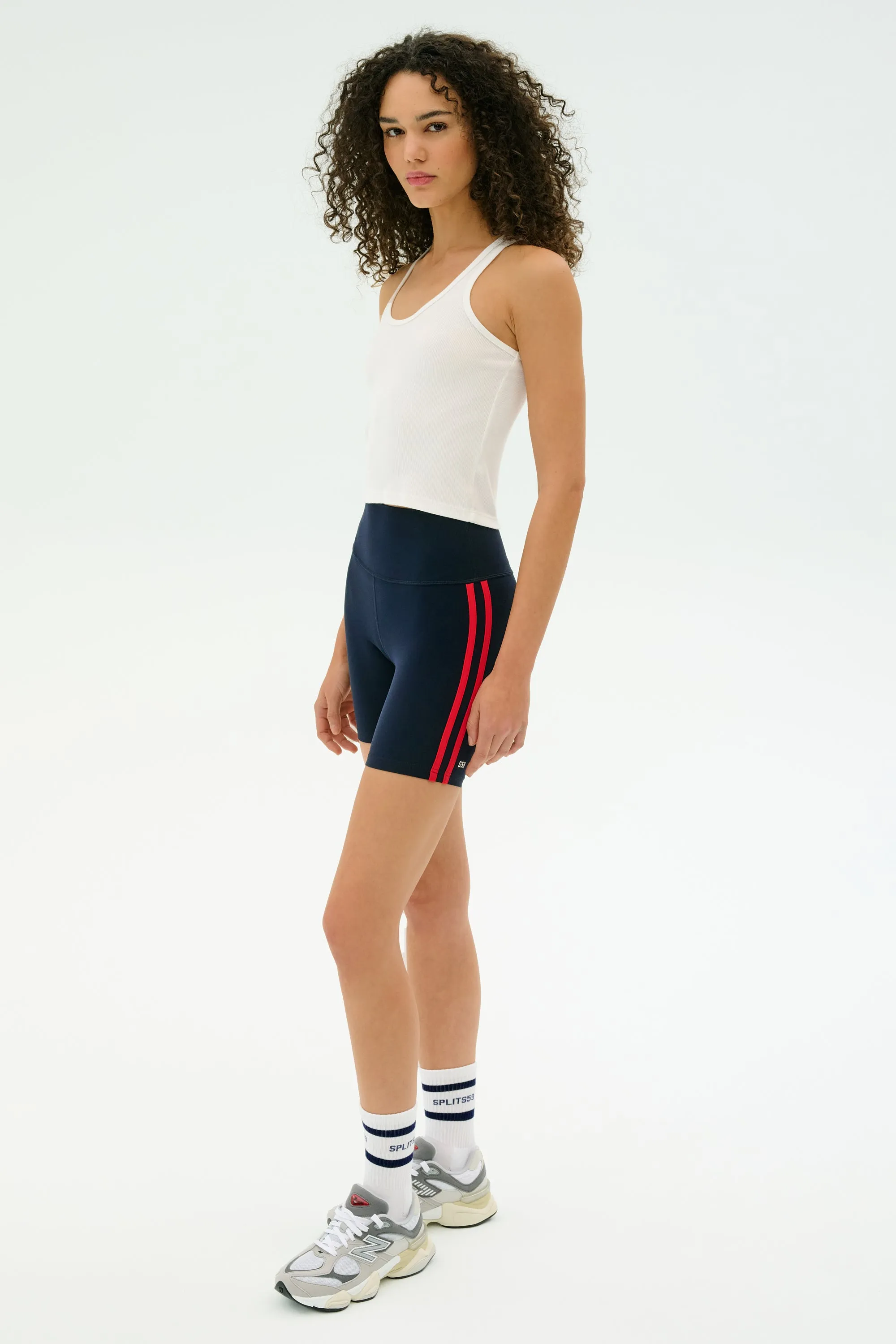 Ella High Waist Airweight Short - Indigo/Pirate Red sold by Splits59 product image thumbnail 5