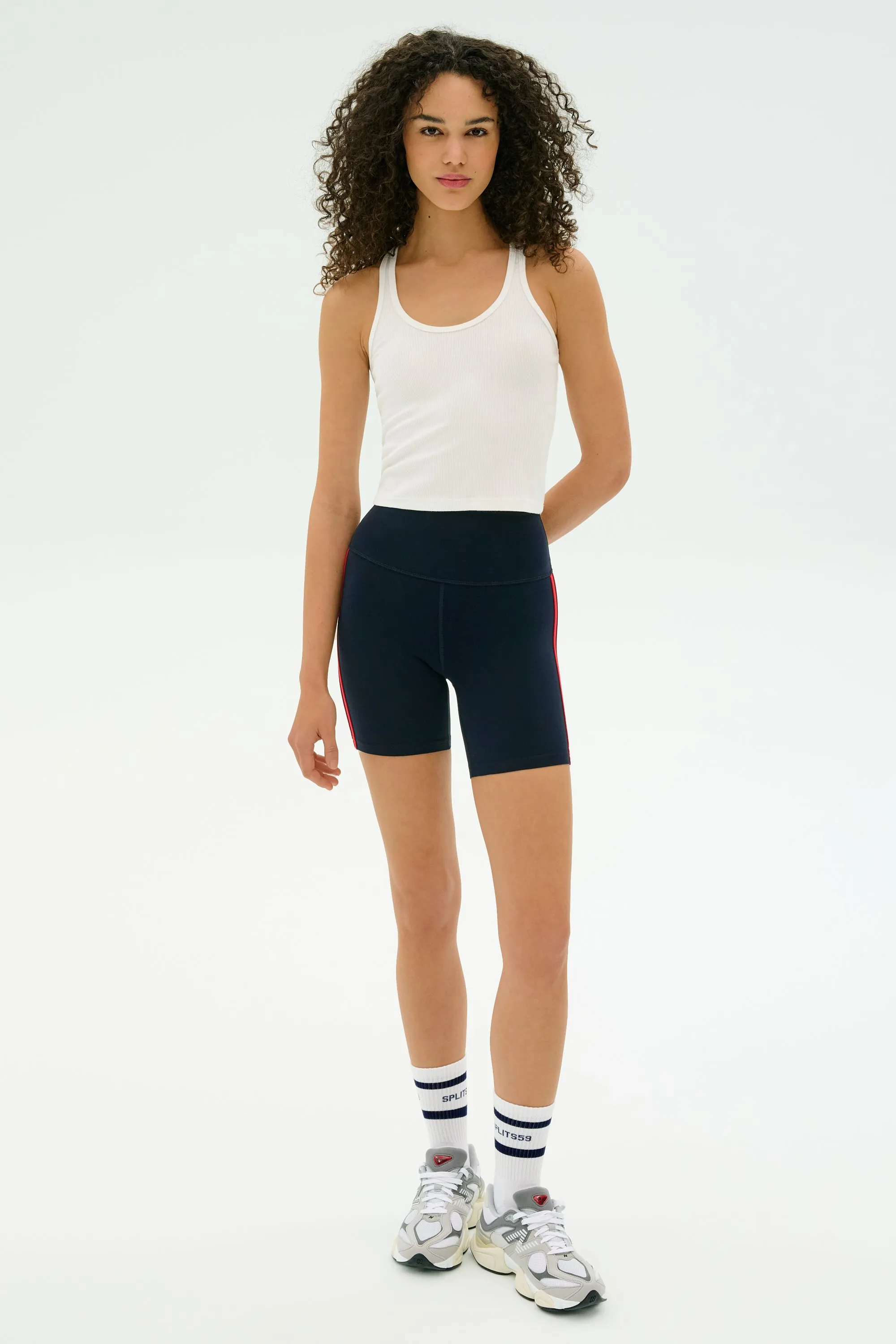 Ella High Waist Airweight Short - Indigo/Pirate Red sold by Splits59 product image thumbnail 4