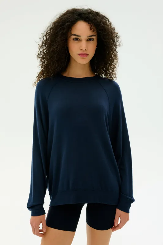 Andie Fleece Sweatshirt - Indigo made by Splits59