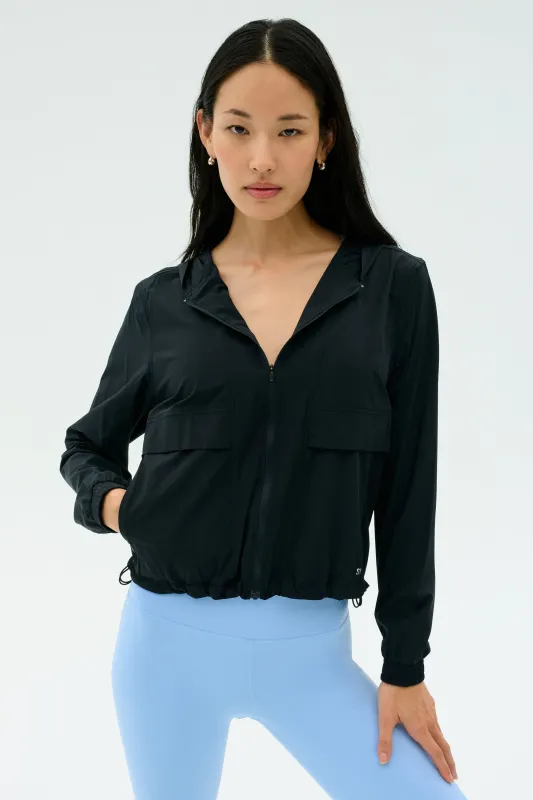 Megan Woven Nylon Jacket - Black sold by Splits59