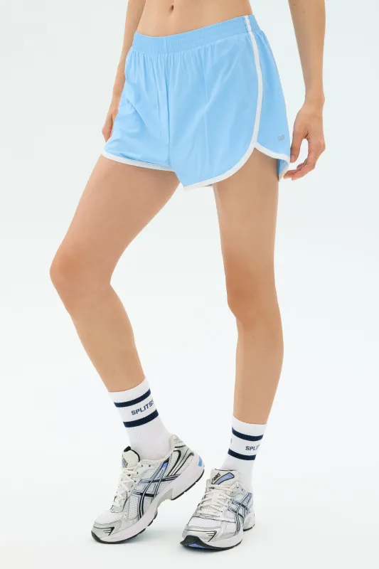 Megan Woven Nylon Run Short - Skylight sold by Splits59