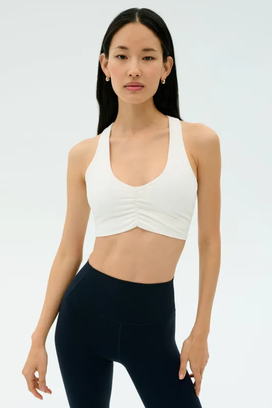 Airweight Bra with Ruching - White made by Splits59