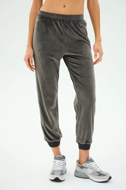 Rhys Velour Jogger - Graphite sold by Splits59