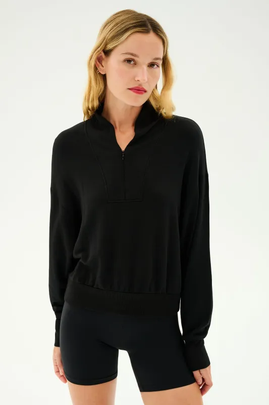 Birdie Fleece Half Zip - Black sold by Splits59