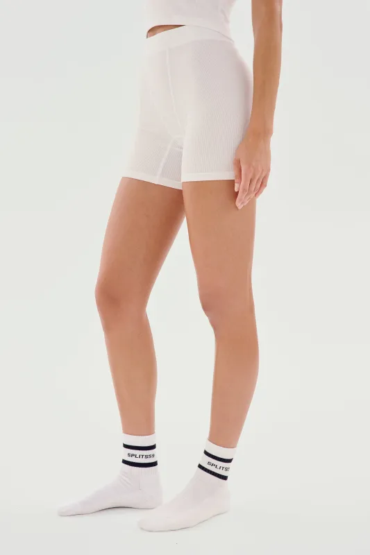 Theo Rib Short - White sold by Splits59