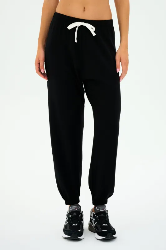 Andie Oversized Fleece Sweatpant - Black sold by Splits59