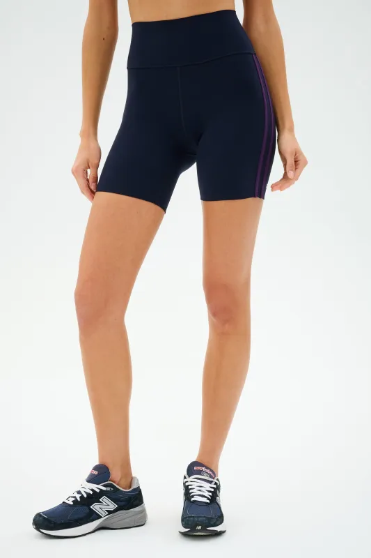 Ella High Waist Airweight Short - Indigo/Black Currant sold by Splits59