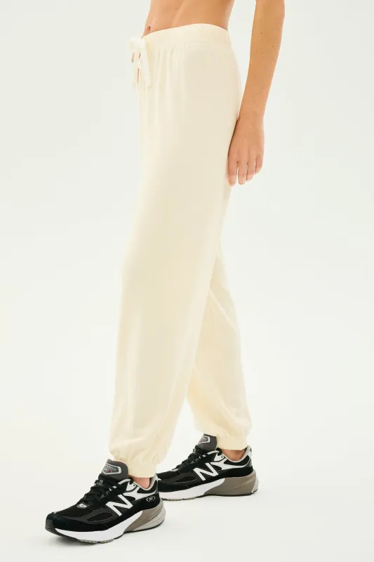 Andie Oversized Fleece Sweatpant - Creme sold by Splits59
