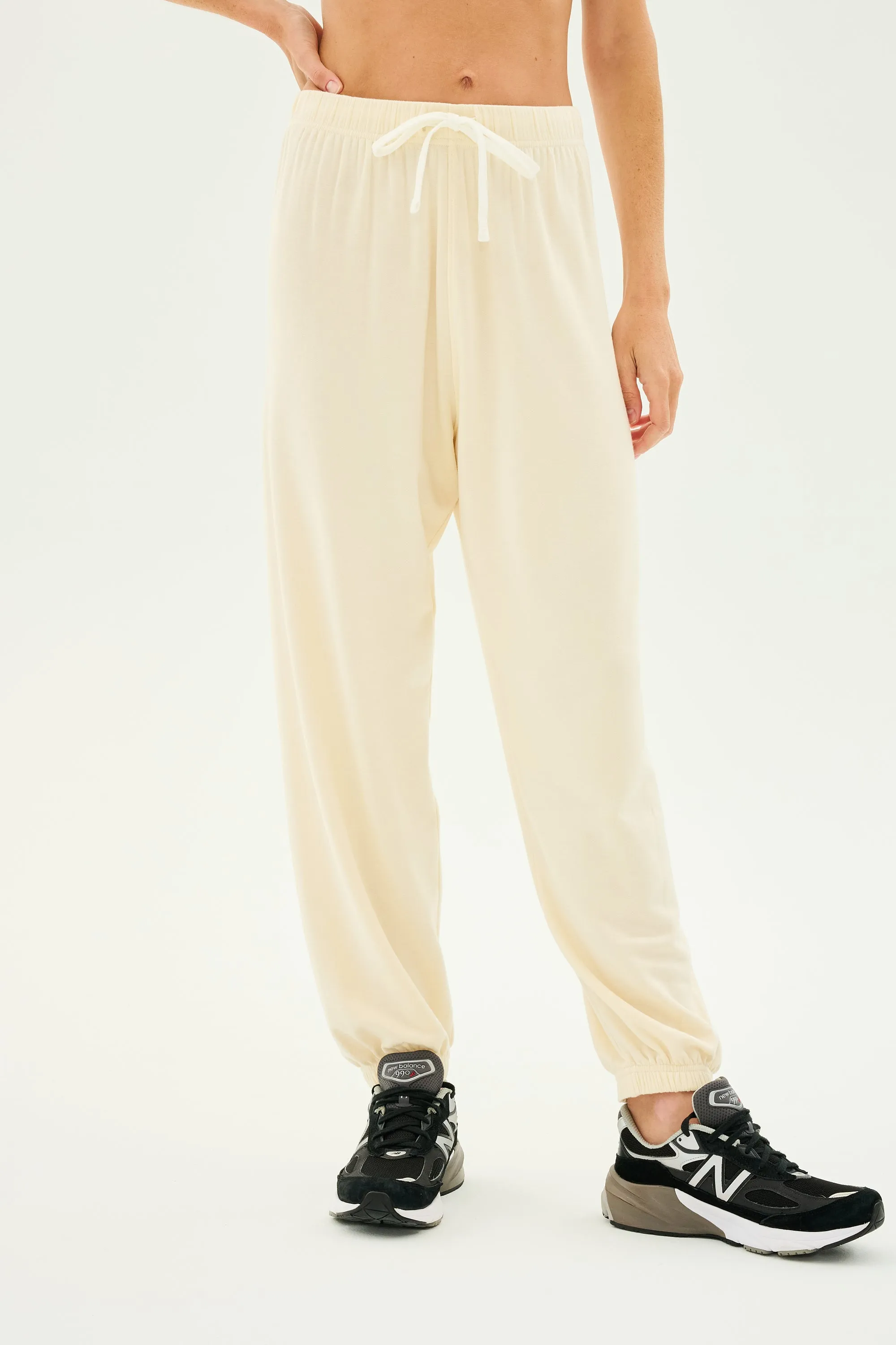 Andie Oversized Fleece Sweatpant - Creme sold by Splits59 product image thumbnail 2