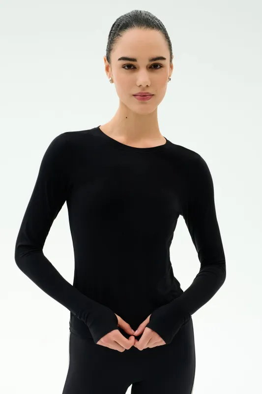 Airweight Lite Long Sleeve Waist Length - Black sold by Splits59