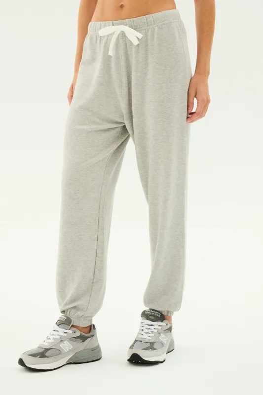 Andie Oversized Fleece Sweatpant - Heather Grey sold by Splits59
