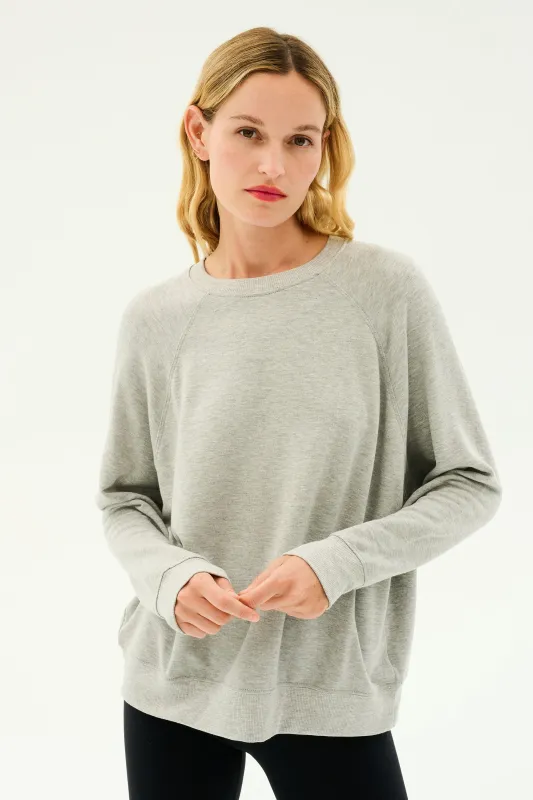 Andie Fleece Sweatshirt - Heather Grey made by Splits59