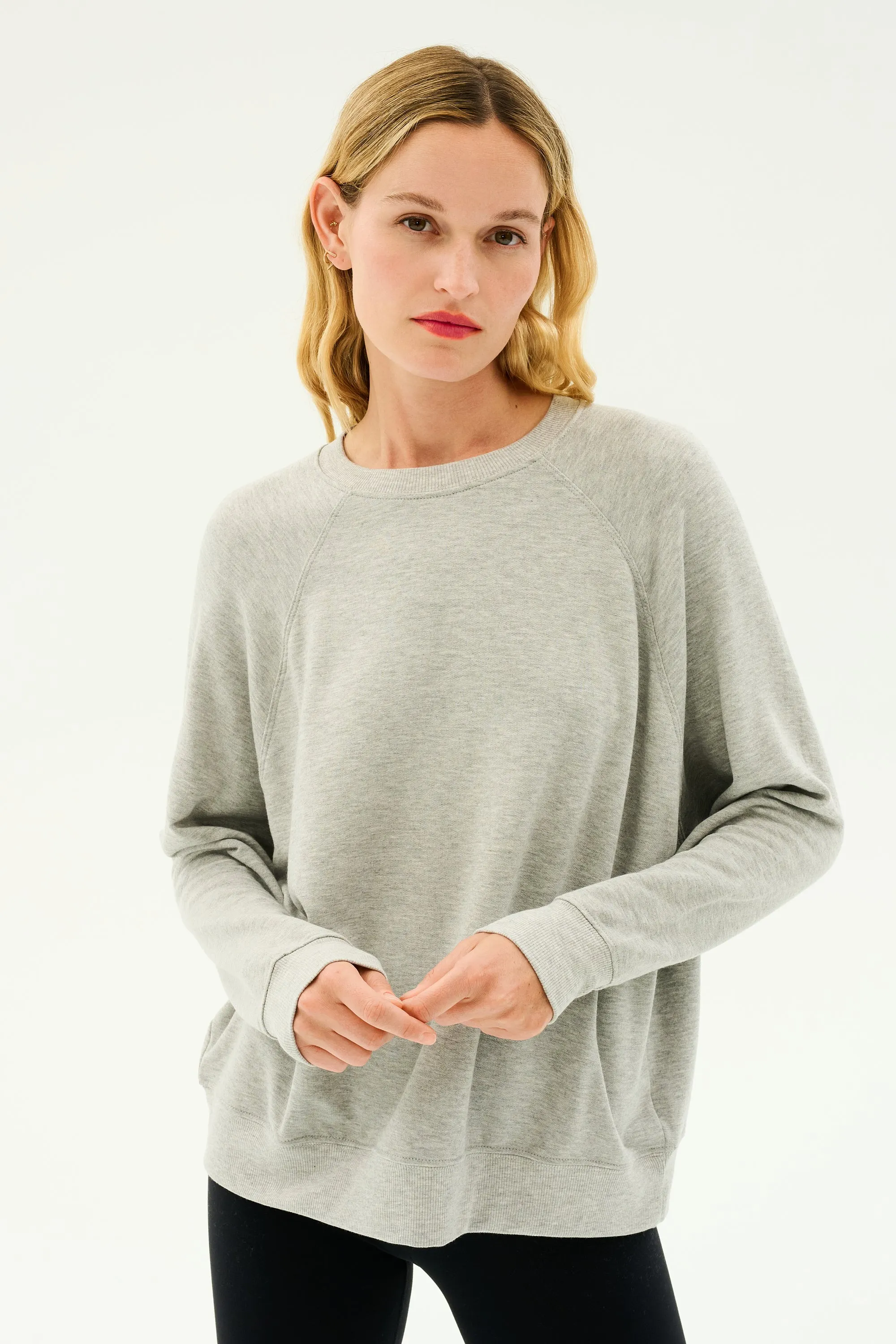 Andie Fleece Sweatshirt - Heather Grey sold by Splits59