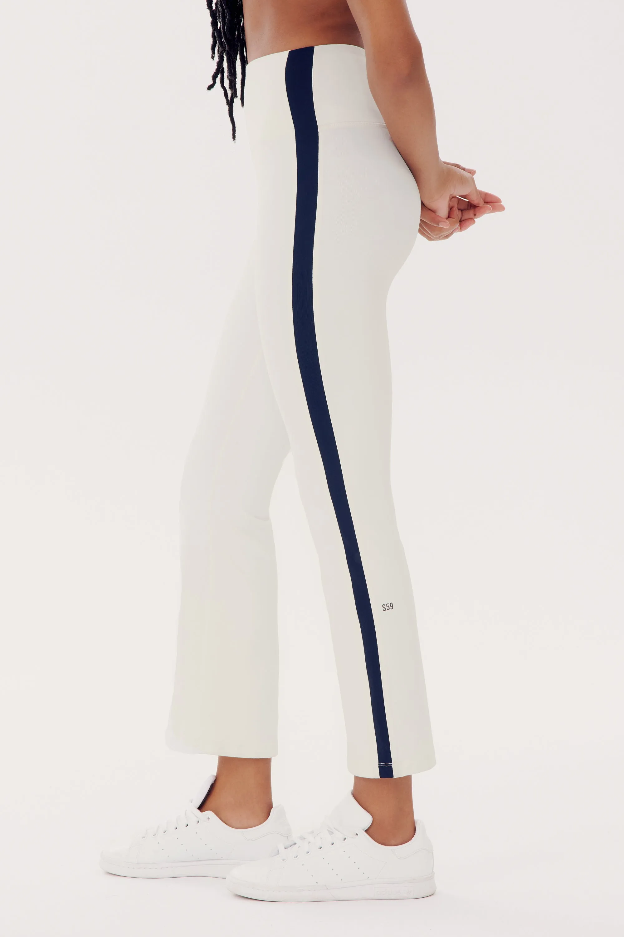 Raquel High Waist Crop - White/Indigo sold by Splits59 product image thumbnail 5