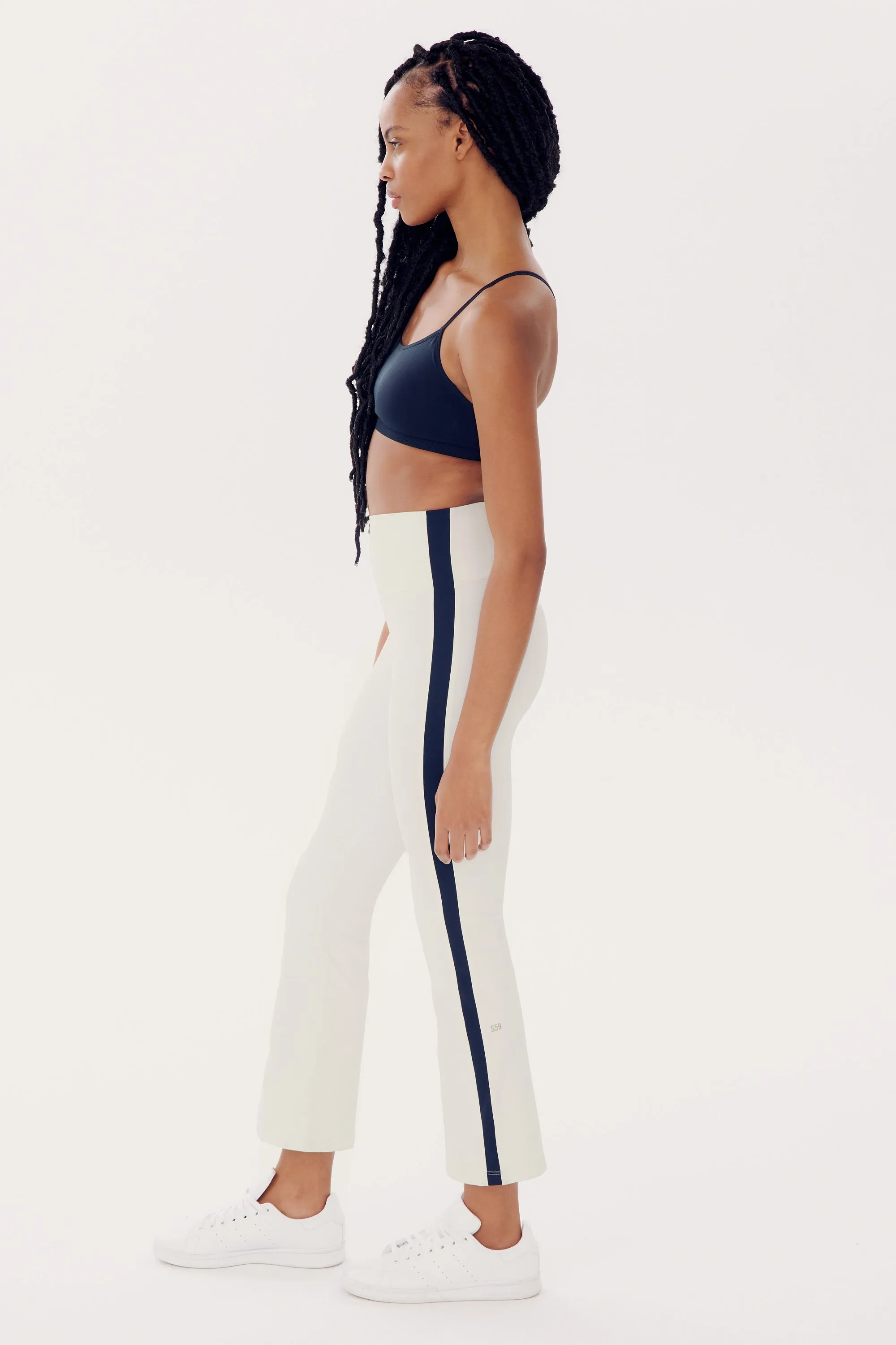 Raquel High Waist Crop - White/Indigo sold by Splits59 product image thumbnail 4