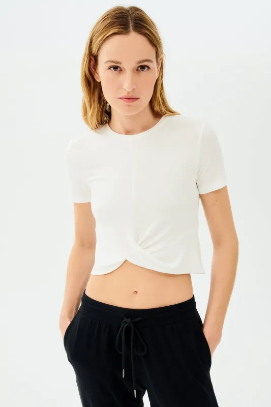 Daisy Jersey Tee - White made by Splits59