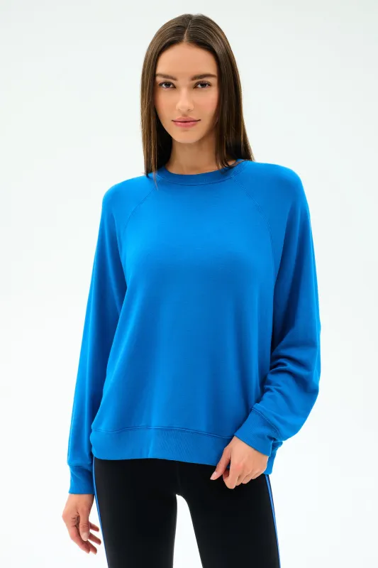 Andie Oversize Fleece Sweatshirt - Classic Blue made by Splits59