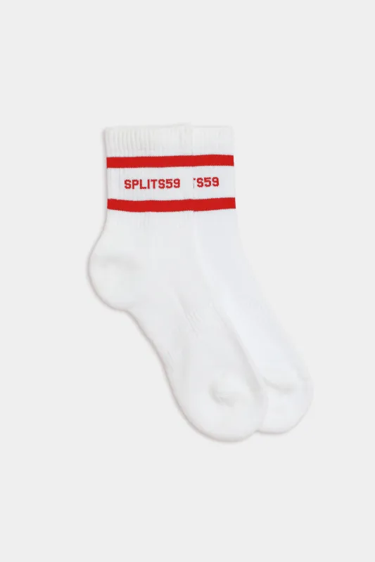 Logo Ankle Socks - White/Pirate Red sold by Splits59